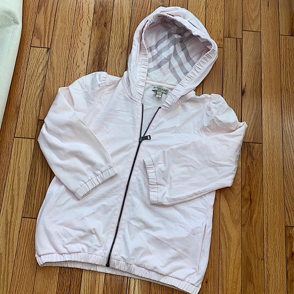 BLUSH PINK BURBERRY ZIP UP HOODIE🎀
